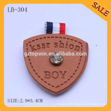 LB304 Wholesale soft leather hang patch for handbag custom